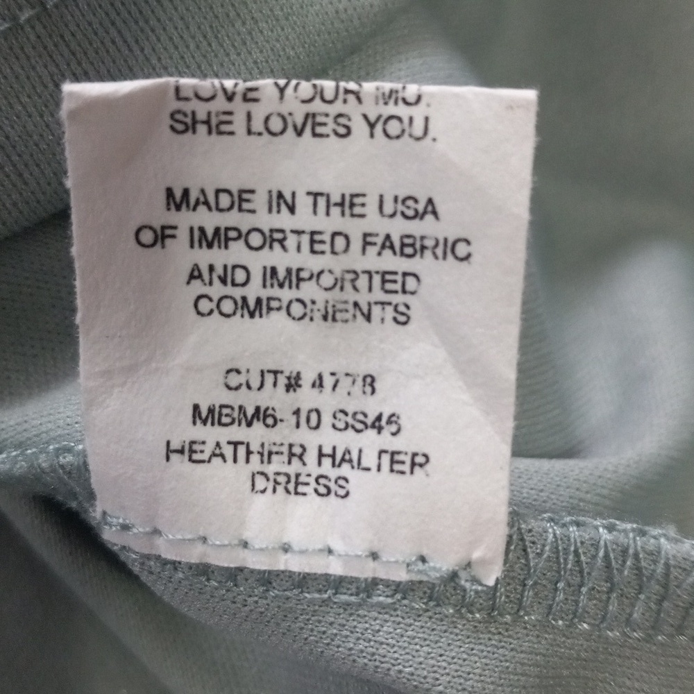 Show Me Your Mumu Heather Halter Maxi Dress Silver Sage Bridesmaid Wedding Small - Picture 14 of 16